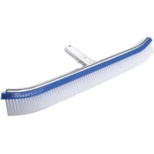 Swimming Pool Wall & Tile Brush,18" Heavy Duty Vinyl Polished Aluminum